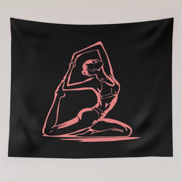 Item preview, Unique T-shirt for Yogi - Yoga Pose (pink) designed and sold by Lees Tees.
