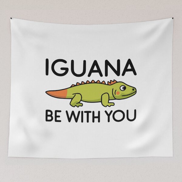 Item preview, Iguana Be With You! Cute Iguana Joke Black designed and sold by PMCreative.