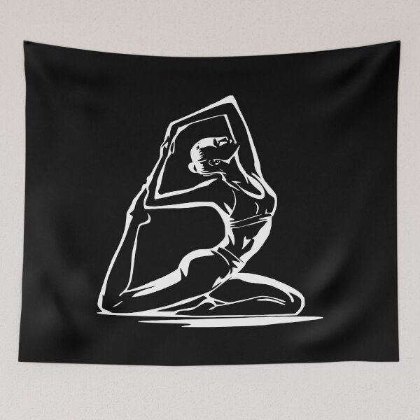 Item preview, Unique T-shirt for Yogi - Yoga Pose (white) designed and sold by Lees Tees.
