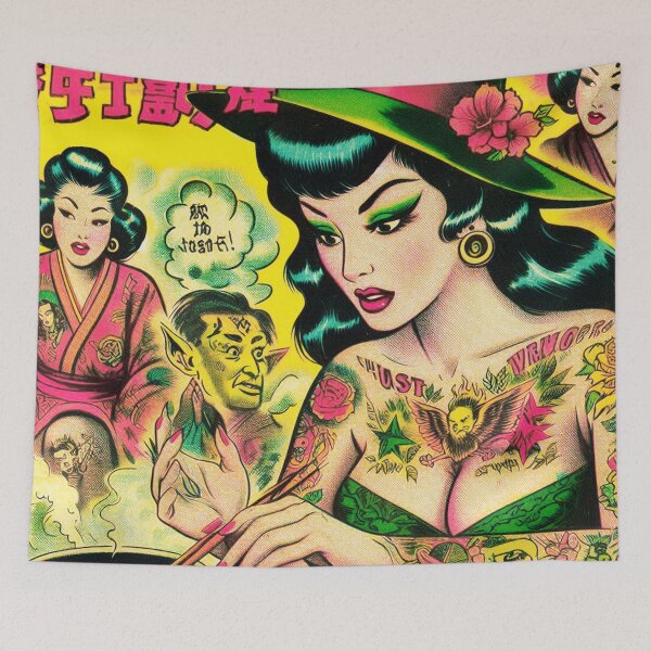 Item preview, Cute Witch Pin-up designed and sold by PulpVintage.