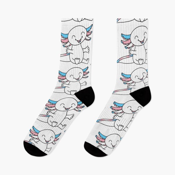 Item preview, Hug me! Cute Axolotl in Transgender Pride colors designed and sold by JoyfulJen.