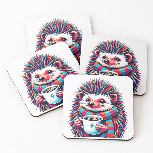 Item preview, Hedgehog Coffee Fun - Cute and Quirky Art designed and sold by Szymon Wangler.