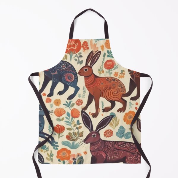 Item preview, Hares folk art designed and sold by GasconyPassion.