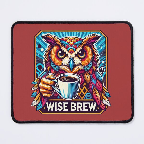 Item preview, Funny Owl Coffee Lover - Guess Hoo Needs More Coffee designed and sold by Szymon Wangler.