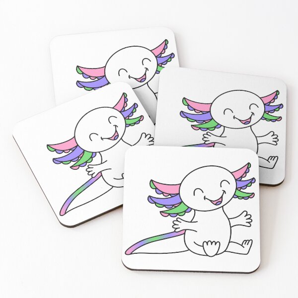 Item preview, Hug me! Cute Axolotl in Trigender Pride colors designed and sold by JoyfulJen.