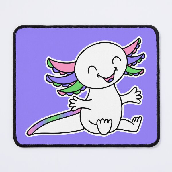 Item preview, Hug me! Cute Axolotl in Trigender Pride colors designed and sold by JoyfulJen.