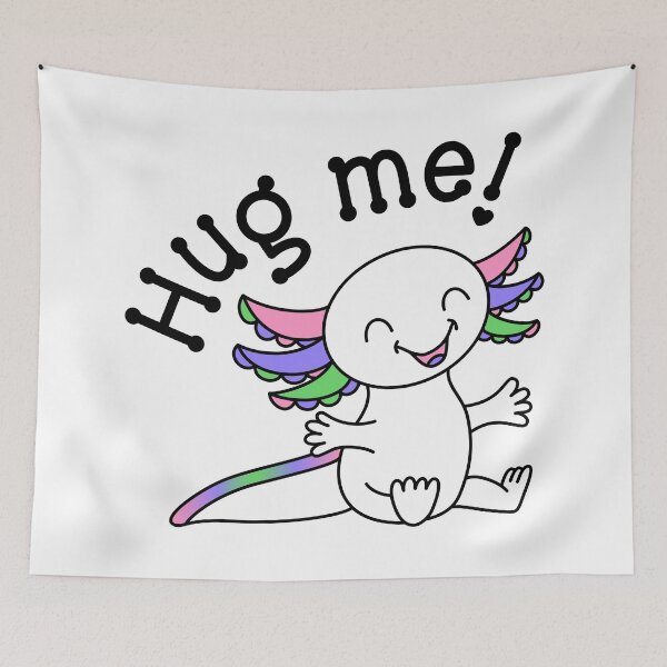 Item preview, Hug me! Cute Axolotl in Trigender Pride colors designed and sold by JoyfulJen.