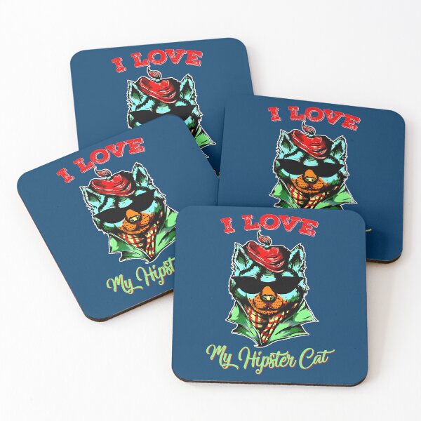 Item preview, I Love my Hipster Cat designed and sold by navarraspain.