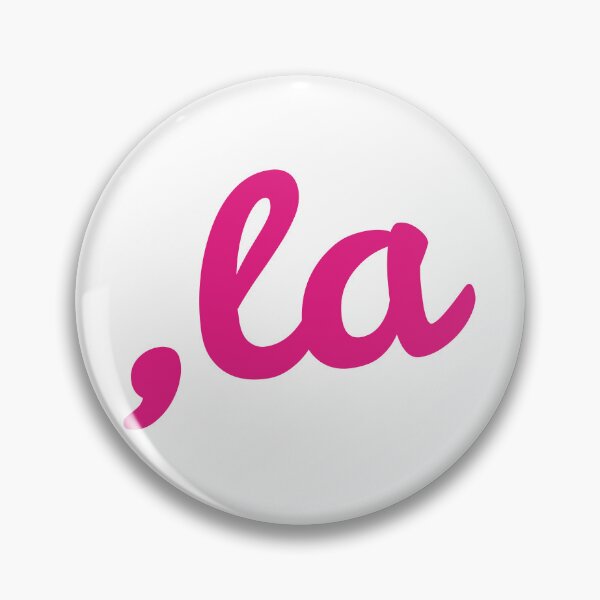 Item preview, ,la Kamala comma pronounce hot pink text designed and sold by PLdesign.
