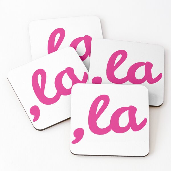 Item preview, ,la Kamala comma pronounce hot pink text designed and sold by PLdesign.