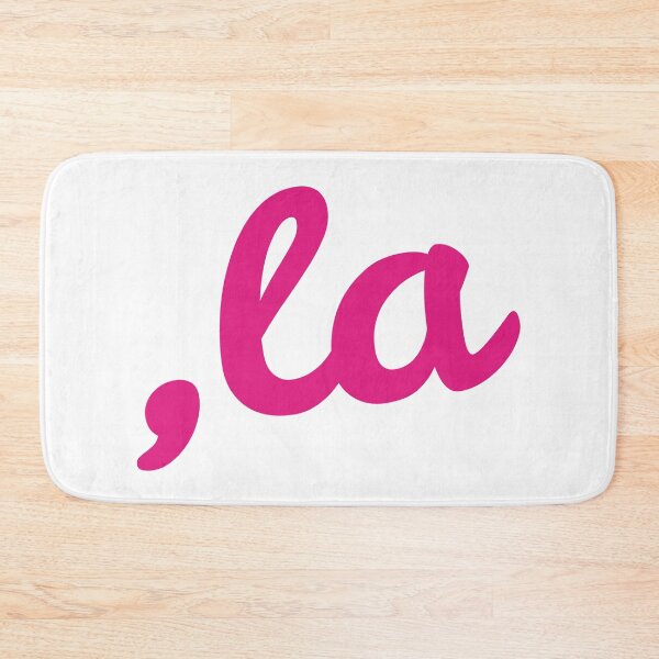 Item preview, ,la Kamala comma pronounce hot pink text designed and sold by PLdesign.