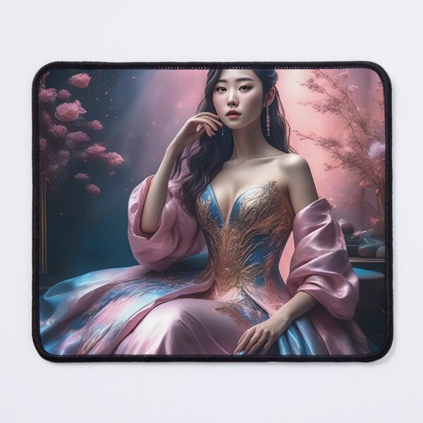 Item preview, Pink and Blue AI Gown designed and sold by Fantasy-Fashion.