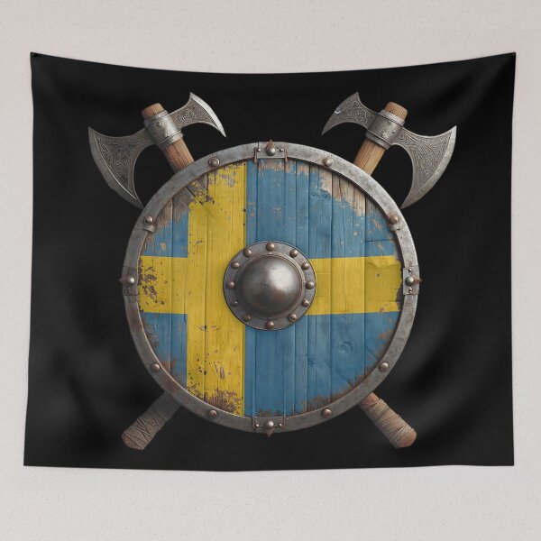 Item preview, Swedish Viking Shield Nose Heritage designed and sold by HolidayT-Shirts.