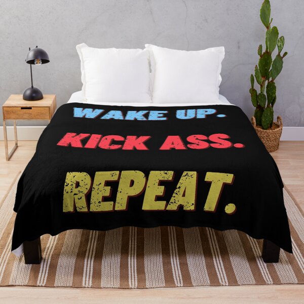 Item preview, Wake Up Kick Ass Repeat designed and sold by 100Sunsets.