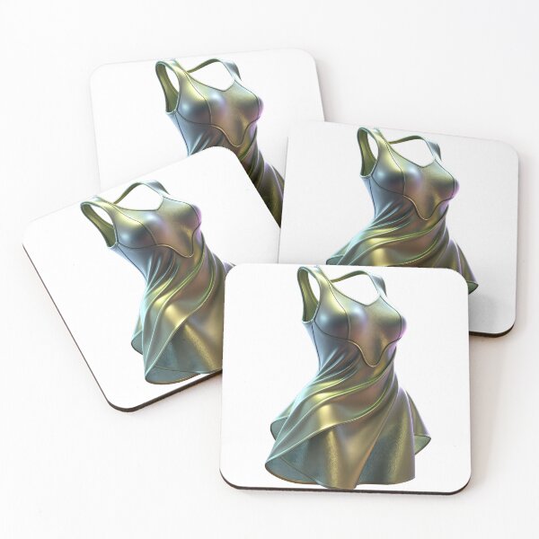 Item preview, Fashion design glossy woman's mini dress withe metallic shine  designed and sold by Creative88Art.