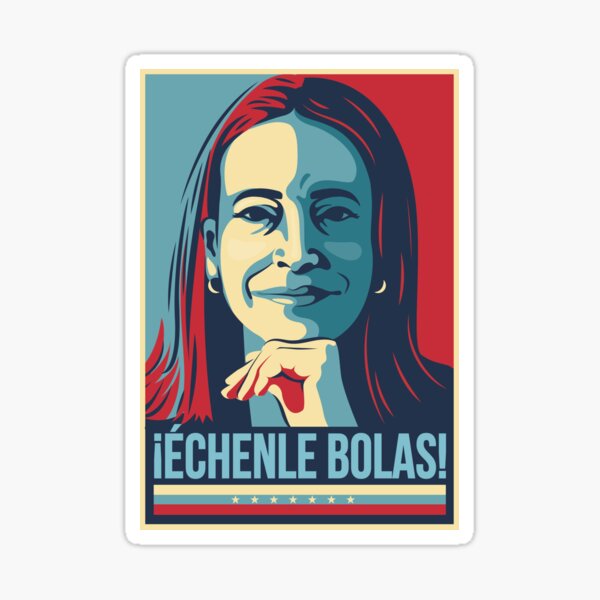 Aperçu de l'œuvre Maria Corina Machado Tshirt, Échenle bolas, Venezuela libre créée et vendue par DavidRagone.