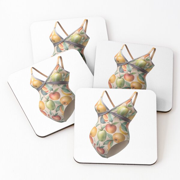 Item preview, Fashion design vibrant woman's bodysuit withe fruits pattern  designed and sold by Creative88Art.