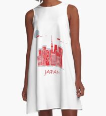Unusual Japanese architecture. A-Line Dress