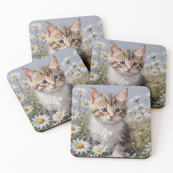 Item preview, Cute little Kitty in Flowers designed and sold by Jasna Dragun.