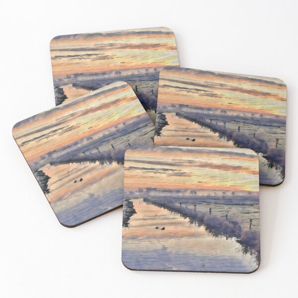 Item preview, Sunset in the Wesermarsch, Lower Saxony, Germany designed and sold by sid1802.