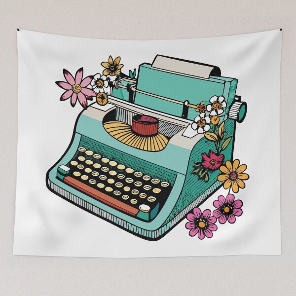Item preview, Retro Vintage Typewriter Flowers  designed and sold by GraphicsClub.