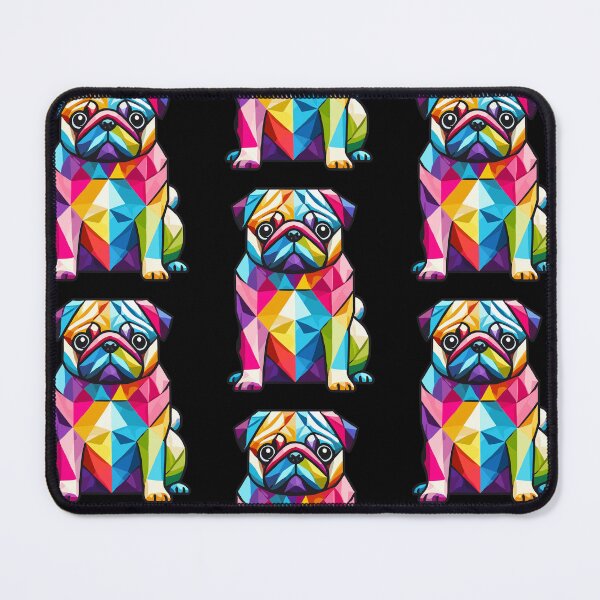 Item preview, Colorful Geometric Pug Dog designed and sold by TKsTees.