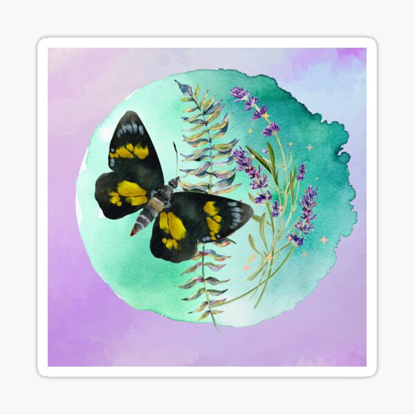 Artikel-Vorschau von Schmetterling Lavendel und grünes Laub, designt und verkauft von WildWoodlandWitch.