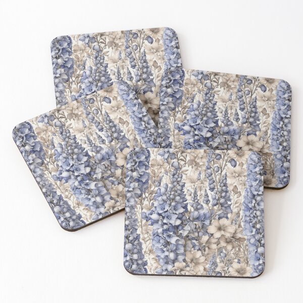 Item preview, Floral Pattern of Blue Delphiniums designed and sold by FlowerMeFlorals.
