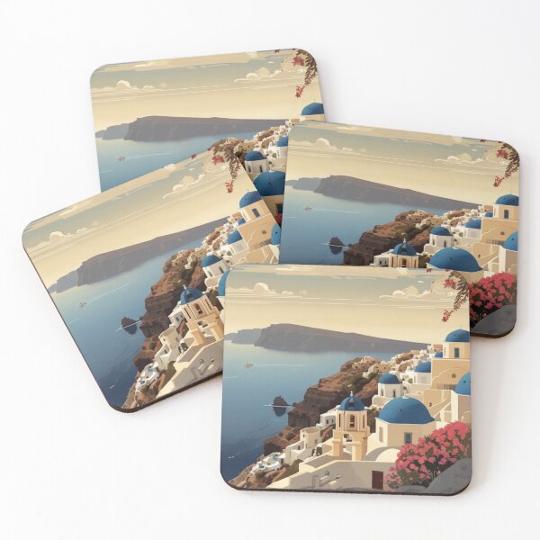 Item preview, 040 Vintage Santorini, Greece Poster Design designed and sold by Alexis Art Collection.