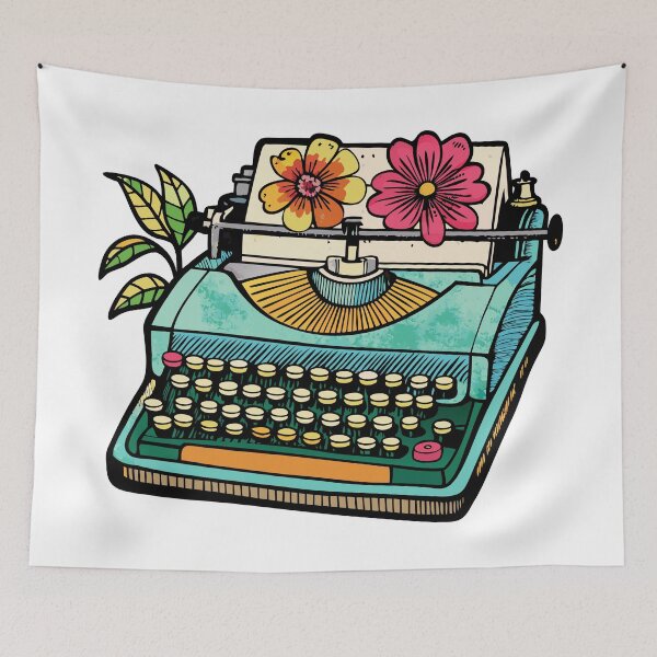 Item preview, Retro Vintage Typewriter Flowers  designed and sold by GraphicsClub.