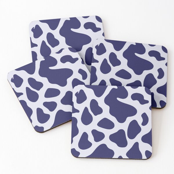 Item preview, Abstract cowhide pattern Design with deep navy blue and white patches.  designed and sold by HEMRO.