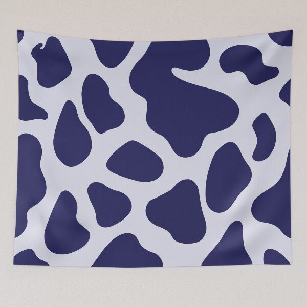 Item preview, Abstract cowhide pattern Design with deep navy blue and white patches.  designed and sold by HEMRO.