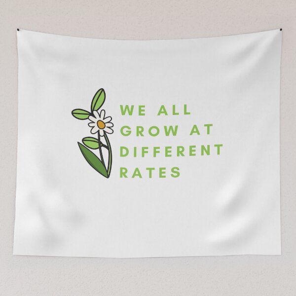 Item preview, We All Grow At Different Rates Floral, Special Education Teacher, ABA Therapist, Speech Therapy, BCBA, Mental Health, RBT, AAC designed and sold by behindthefacts.