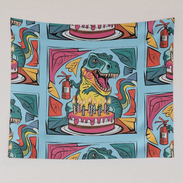 Item preview, Funny T-rex Dinosuar Needs Fire Extinguisher for Birthday designed and sold by Nature's Fancy.