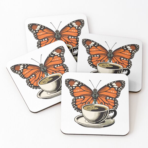 Item preview, Colorful Butterfly Coffee - ANIMAL CAFE designed and sold by Szymon Wangler.
