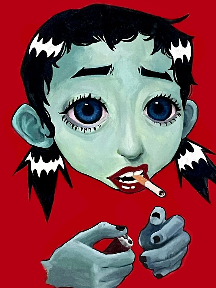 Thumbnail 4 of 4, iPhone Case, Red and black Pop art Illustration designed and sold by seagrease.