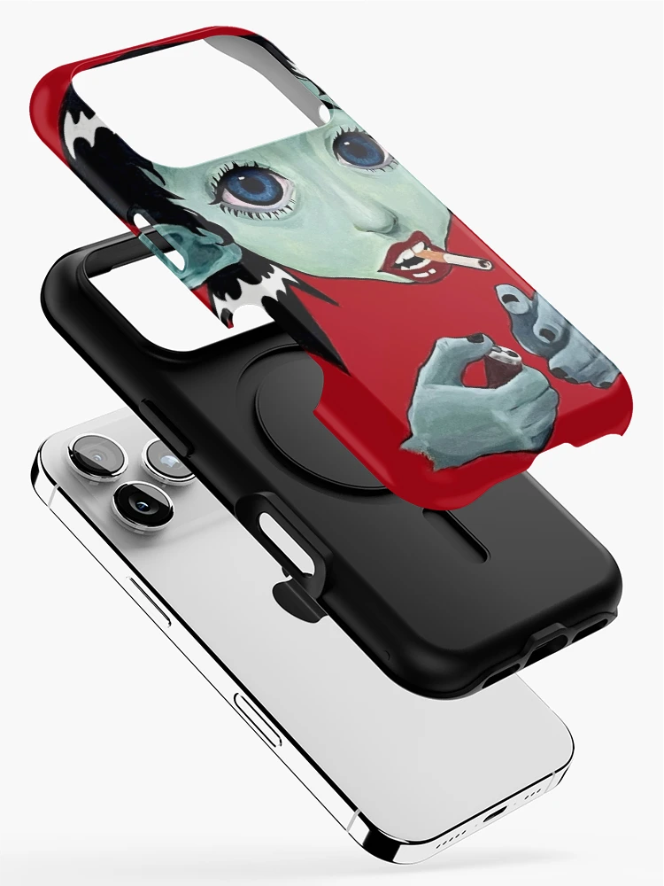 Thumbnail 2 of 4, iPhone Case, Red and black Pop art Illustration designed and sold by seagrease.