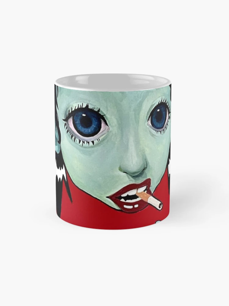 Thumbnail 4 of 6, Coffee Mug, Red and black Pop art Illustration designed and sold by seagrease.