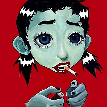 Artwork thumbnail, Red and black Pop art Illustration by seagrease