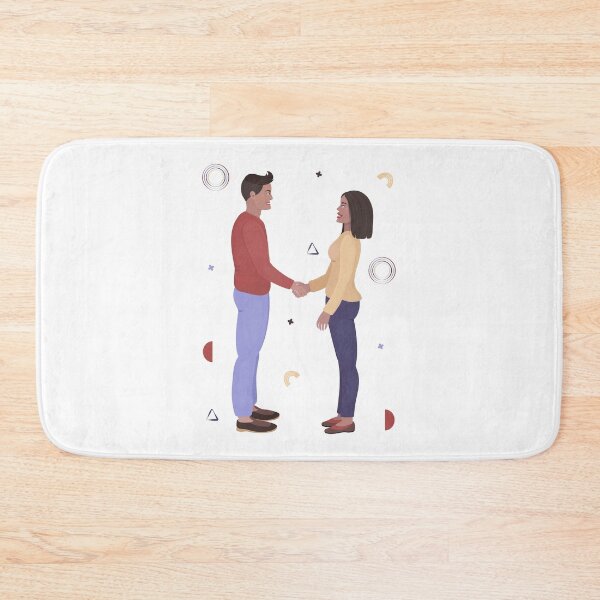 Item preview, Handshake between man and woman, color illustration designed and sold by OM-lova.