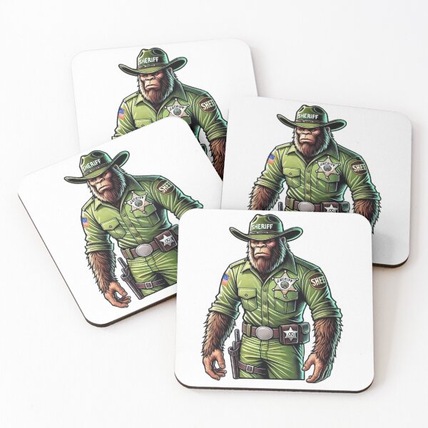 Item preview, Bigfoot Sheriff Deputy in green uniform designed and sold by BrinaandPops.
