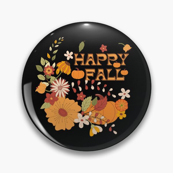 Item preview, Happy fall orange pumpkin and flora designed and sold by Britishdelights.