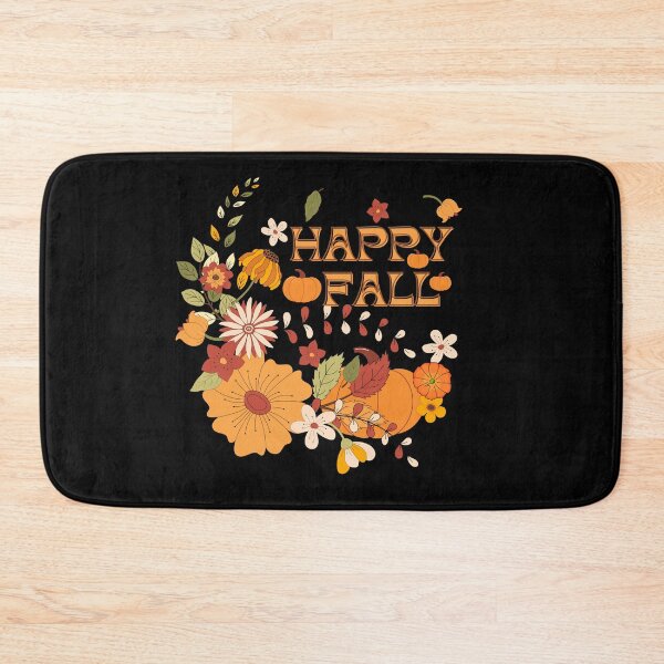 Item preview, Happy fall orange pumpkin and flora designed and sold by BigfeetLittlepaws.
