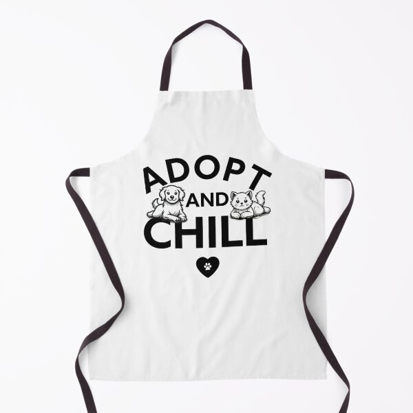 Item preview, Adopt and Chill Black on White  designed and sold by TammySwarek.