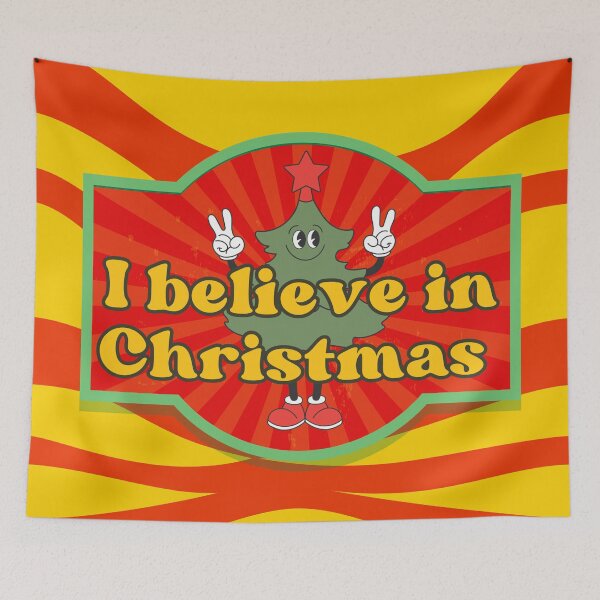 Item preview, I believe in Christmas, retro vintage Christmas tree  designed and sold by BigfeetLittlepaws.