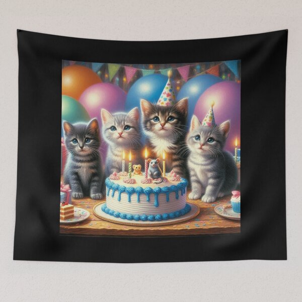 Item preview, Kitten Birthday 8 designed and sold by Sybille-Yates.