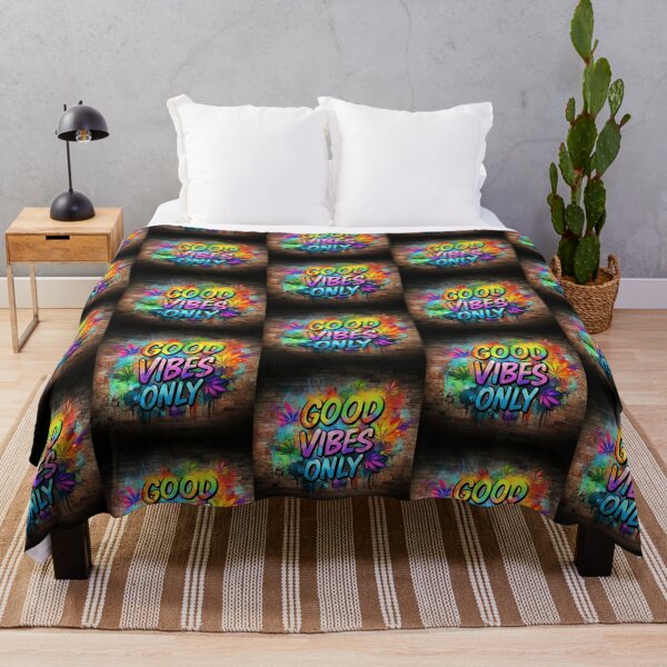 Item preview, Unique Pot Design - Good Vibes Only - Graffiti- white designed and sold by JLEmporium.