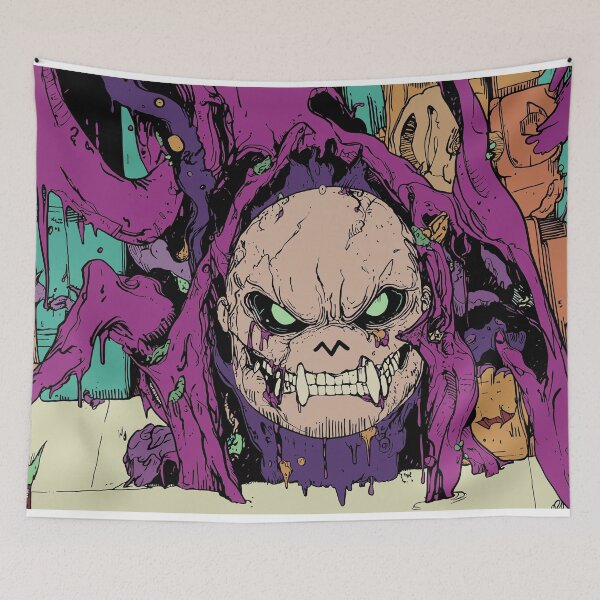 Item preview, green eyed purple monster designed and sold by PricklyPeanut.