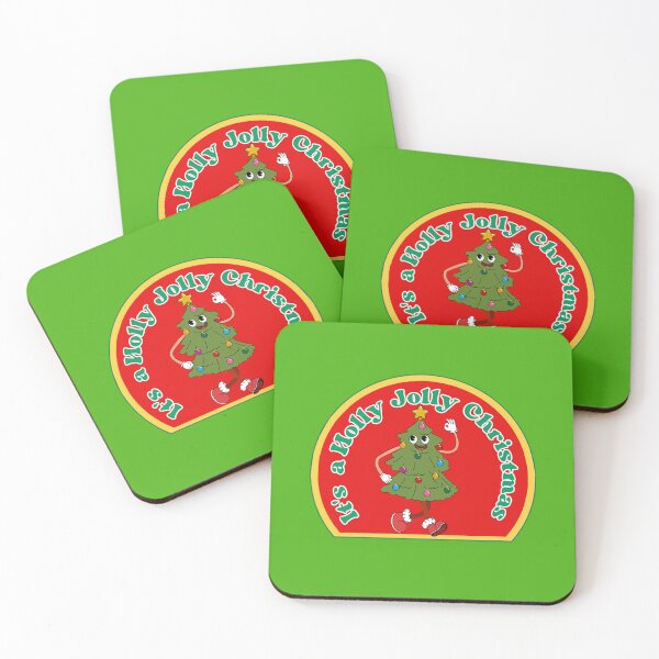 Item preview, It's a holly jolly Christmas, retro vintage Christmas tree doing the okay sign designed and sold by BritishDelights.