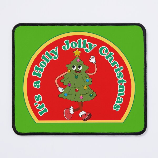 Item preview, It's a holly jolly Christmas, retro vintage Christmas tree doing the okay sign designed and sold by BigfeetLittlepaws.